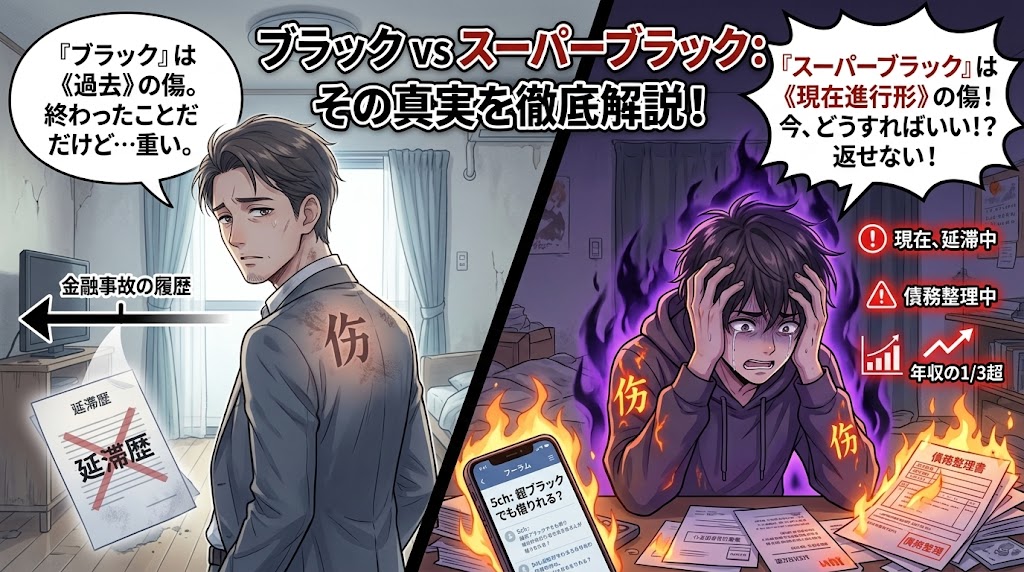 ブラックは過去の傷、スーパーブラックは現在進行形の傷