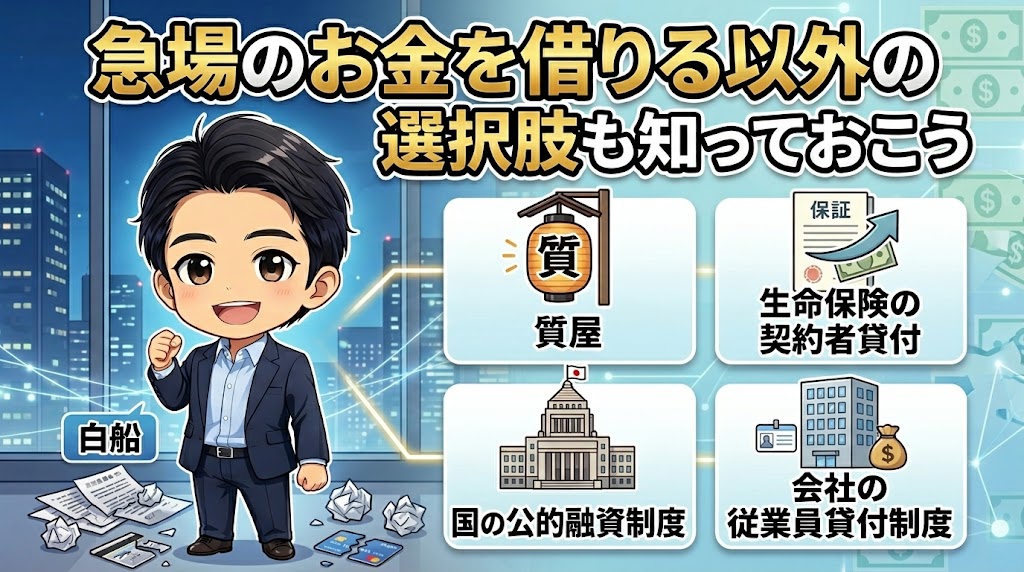 急場のお金を借りる以外の選択肢も知っておこう