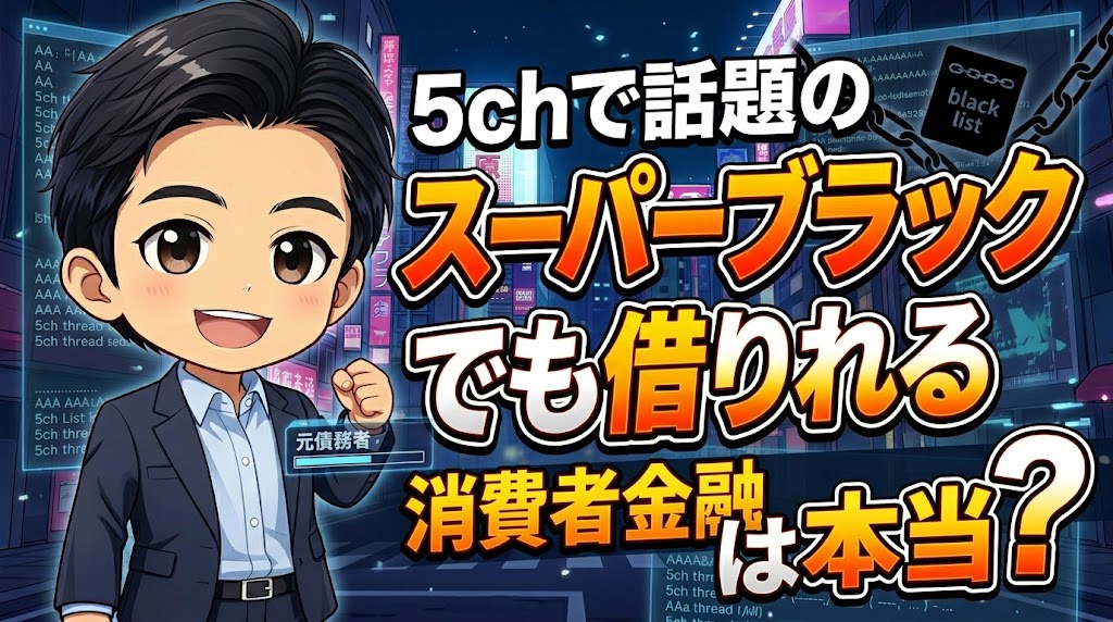 5chで話題の「スーパーブラックでも借りれる消費者金融」は本当?