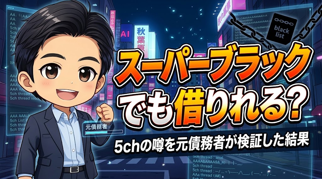 スーパーブラックでも借りれる？5chの噂を元債務者が検証した結果