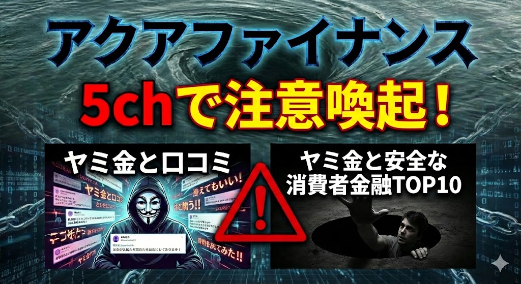 アクアファイナンス5chで注意喚起！ヤミ金と安全な消費者金融TOP10