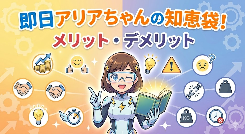 即日アリアちゃんの知恵袋！メリット・デメリット