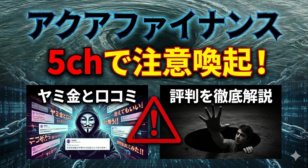 アクアファイナンス5chで注意喚起！ヤミ金と口コミの評判