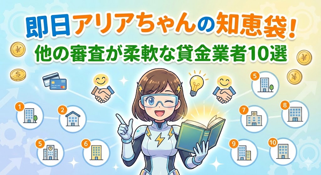 即日アリアちゃんの知恵袋！他の審査が柔軟な貸金業者10選