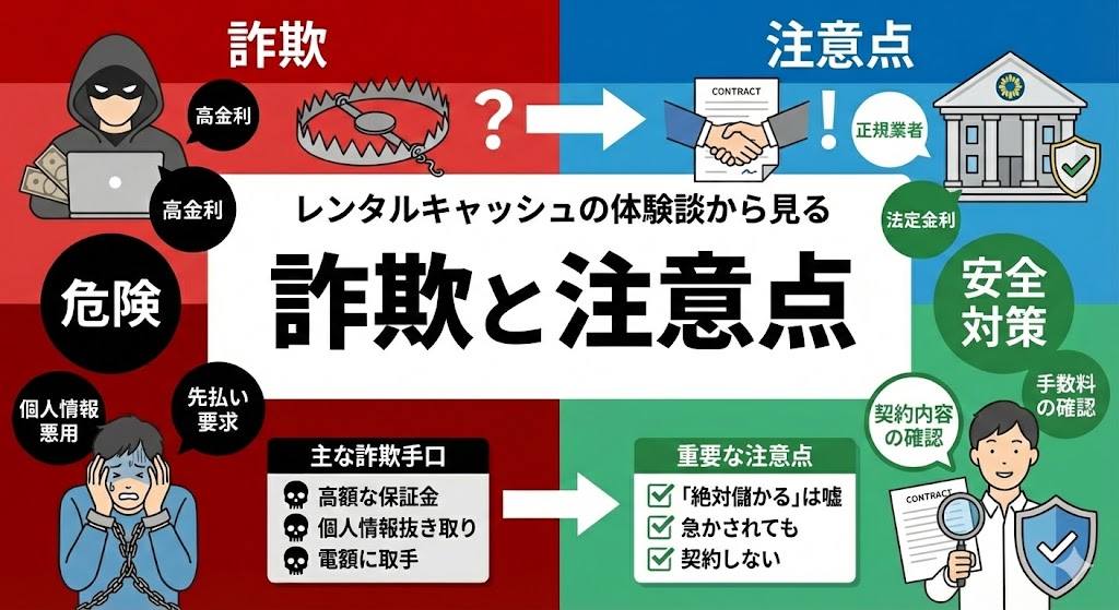 レンタルキャッシュの体験談から見る詐欺と注意点