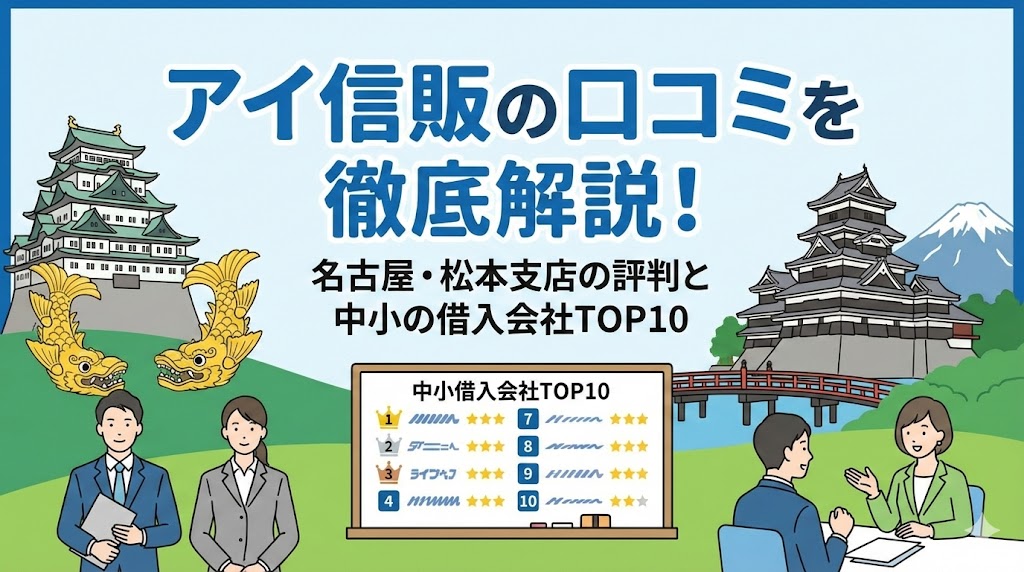 アイ信販の口コミ徹底解説！名古屋・松本支店の評判と中小の借入会社TOP10