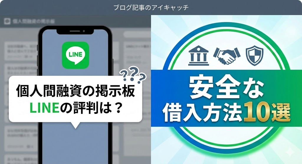個人間融資の掲示板 LINEの評判は？安全な借入方法10選