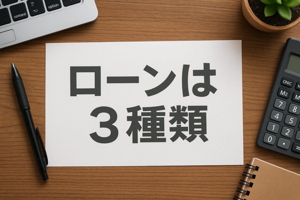 エースのローンは3種類です