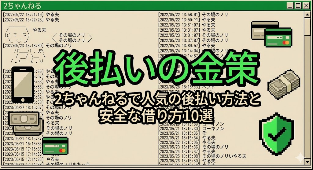 後払いの金策2ちゃんねるで人気の後払い方法と安全な借り方10選