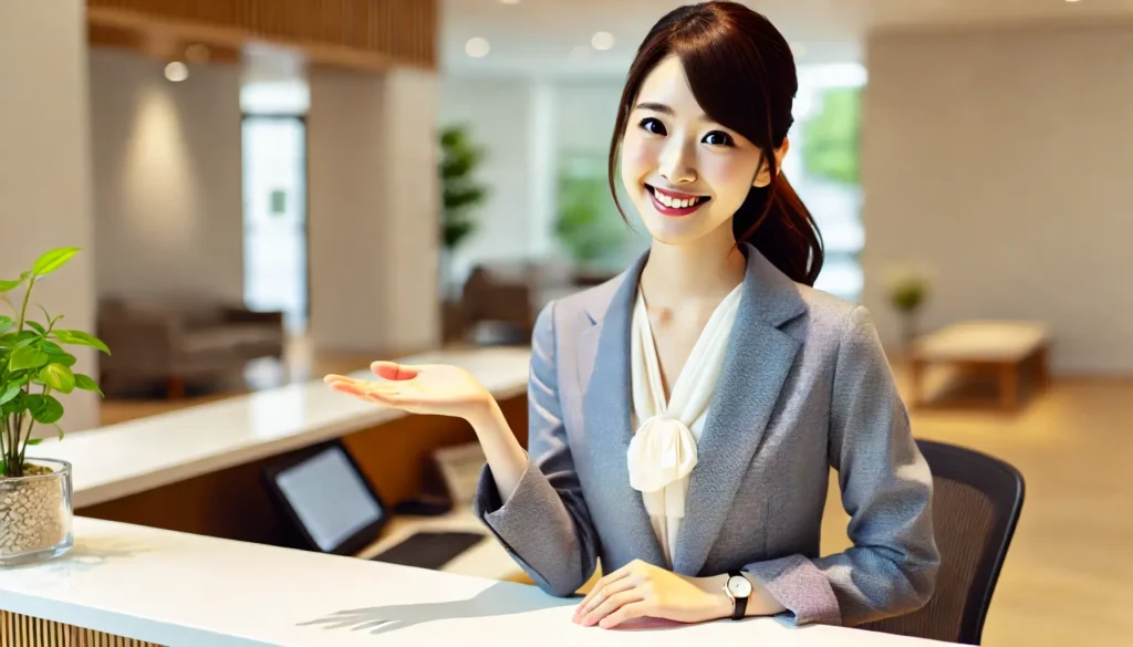フリーローンよしきの質問に回答する女性