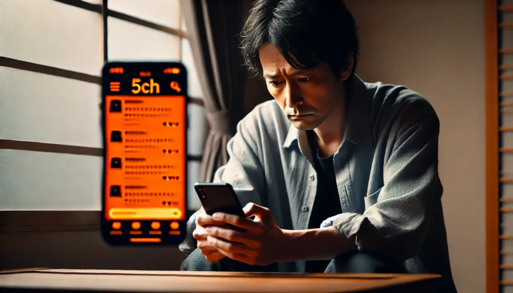フリーローンよしきの5chの口コミを見て残念な表情をしている男性