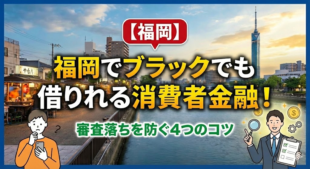 福岡でブラックでも借りれる消費者金融!審査落ちを防ぐ4つのコツ
