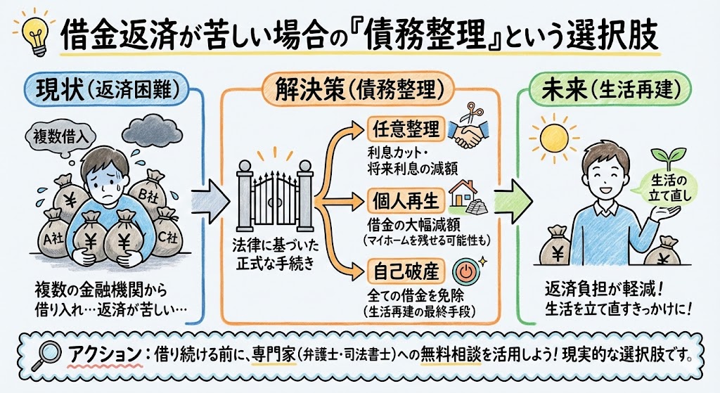 借金返済が苦しい場合の「債務整理」という選択肢