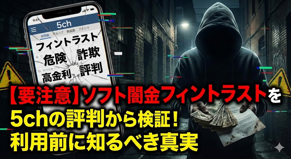 【要注意】ソフト闇金フィントラストを5chの評判から検証！利用前に知るべき真実