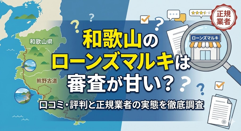 和歌山のローンズマルキは審査が甘い？口コミ・評判と正規業者の実態を徹底調査！