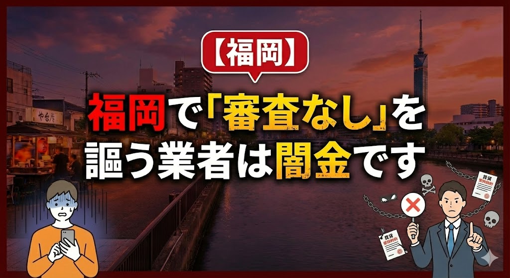 【警告】福岡で「審査なし」を謳う業者は闇金です