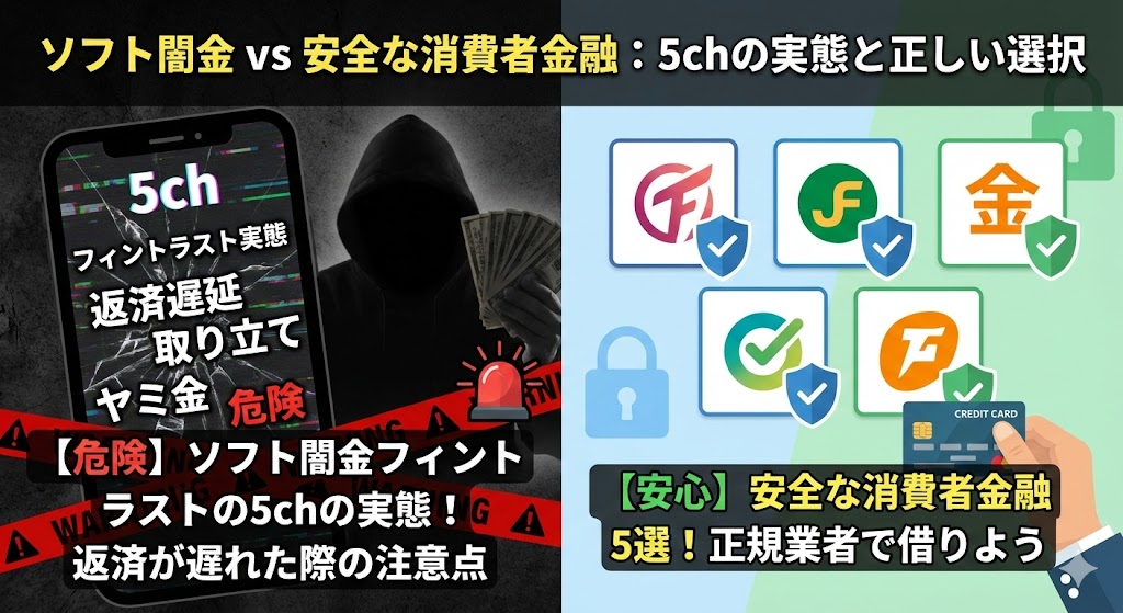 ソフト闇金フィントラストの5chの実態！返済が遅れた際の注意点と安全な消費者金融5選