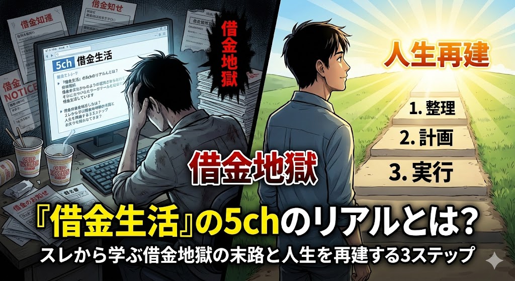 『借金生活』の5chのリアルとは？スレから学ぶ借金地獄の末路と人生を再建する3ステップ