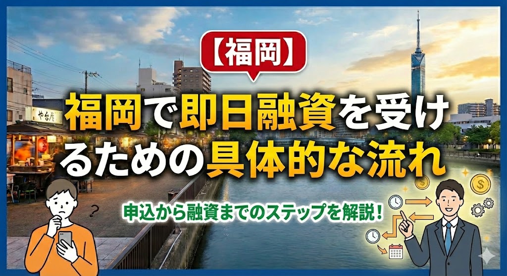 福岡で即日融資を受けるための具体的な流れ
