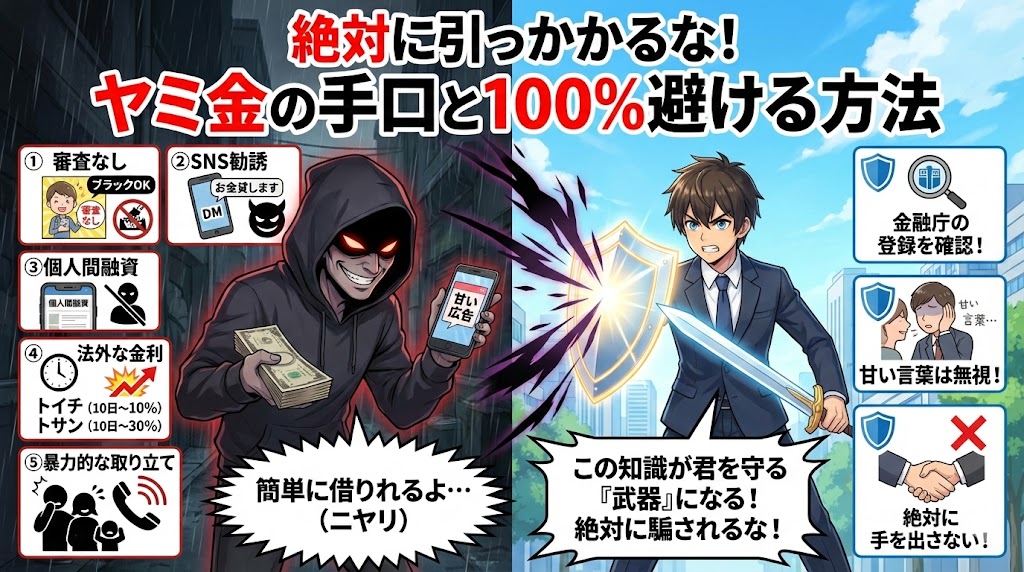 絶対に引っかかるな!ヤミ金の手口と100%避ける方法