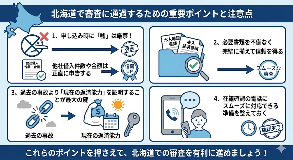 北海道で審査に通過するための重要ポイントと注意点