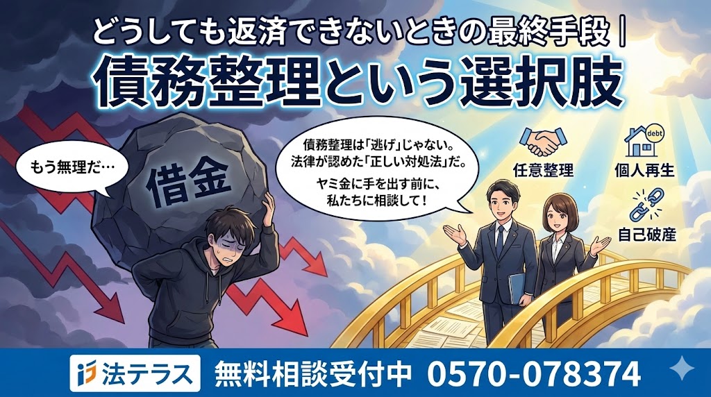 どうしても返済できないときの最終手段|債務整理という選択肢