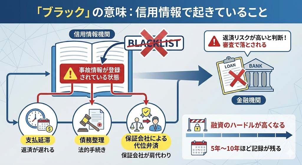 「ブラック」の意味（信用情報で起きていること）