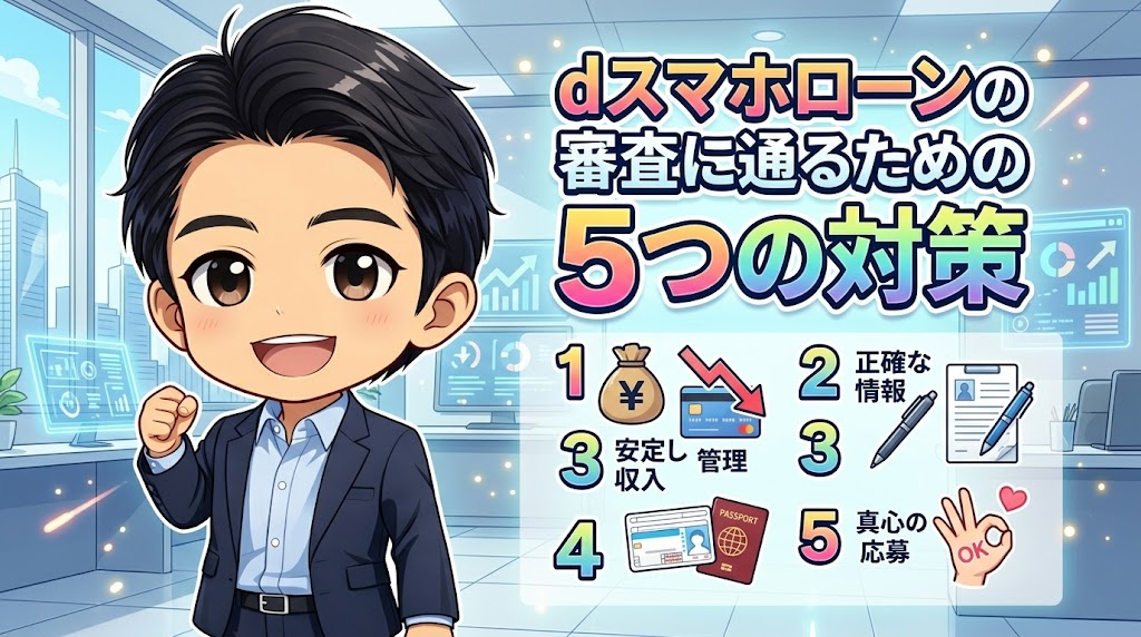 dスマホローンの審査に通るための5つの対策
