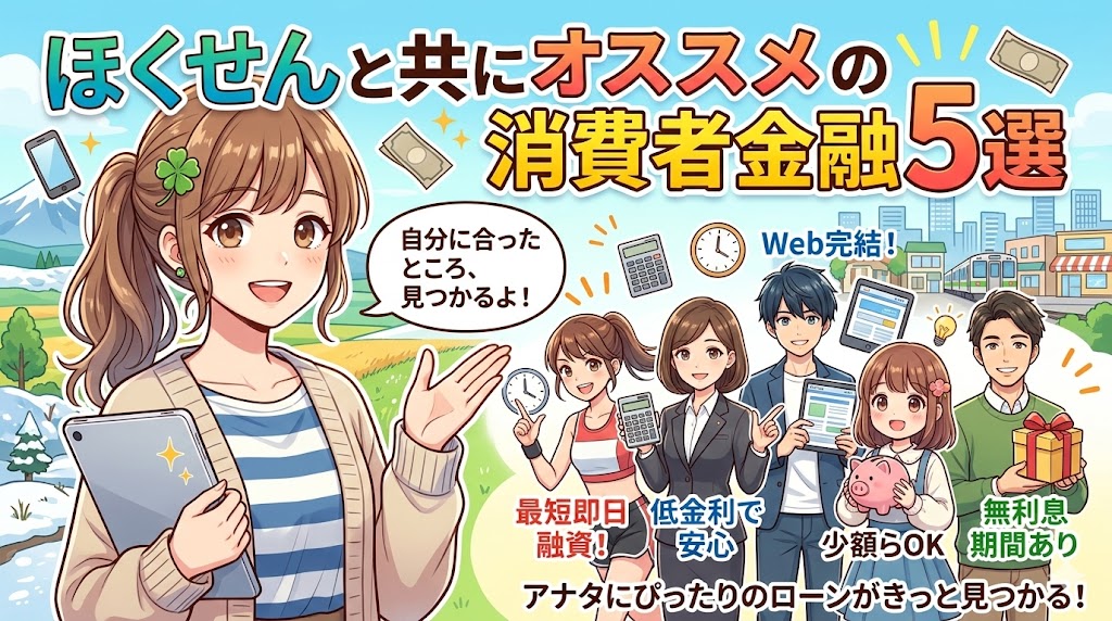 ほくせんと共にオススメの消費者金融5選