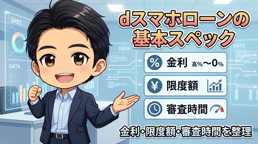 dスマホローンの基本スペック|金利・限度額・審査時間を整理