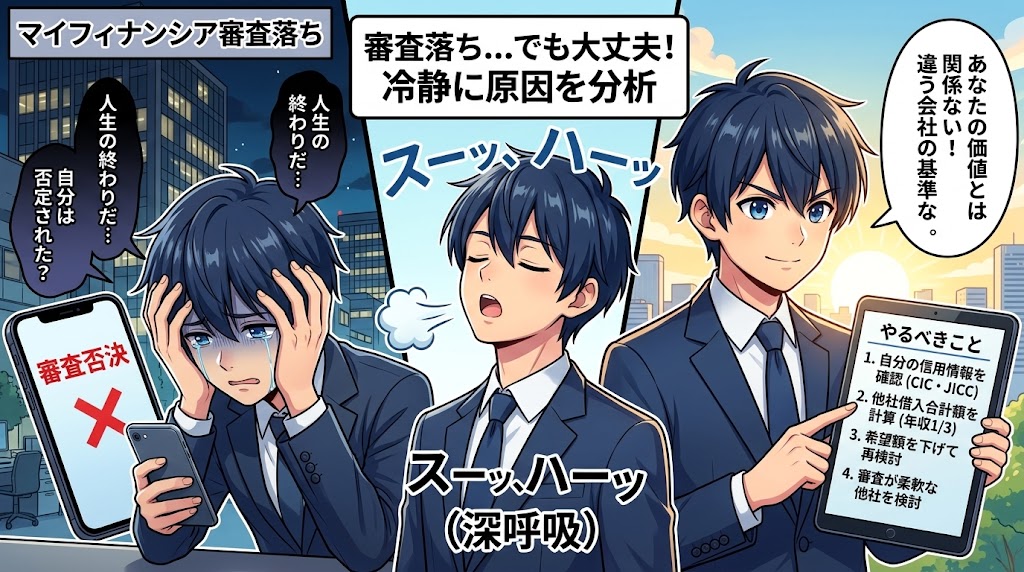 マイフィナンシアの審査に落ちた場合の対処法