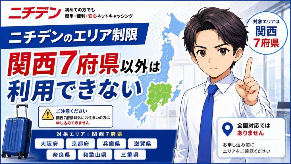 【重要】ニチデンのエリア制限｜関西7府県以外は利用できない