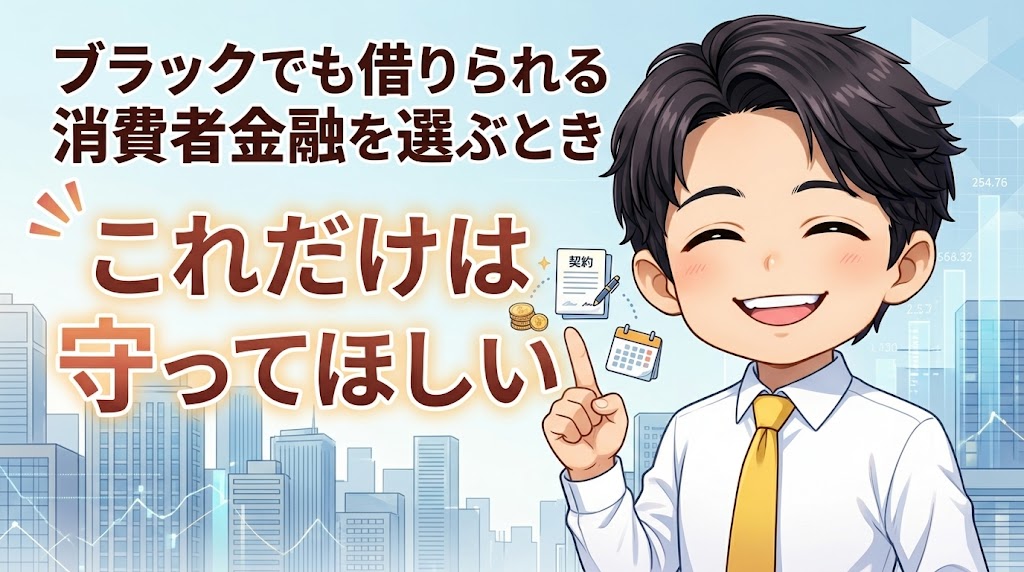 ブラックでも借りられる消費者金融を選ぶとき、これだけは守ってほしい