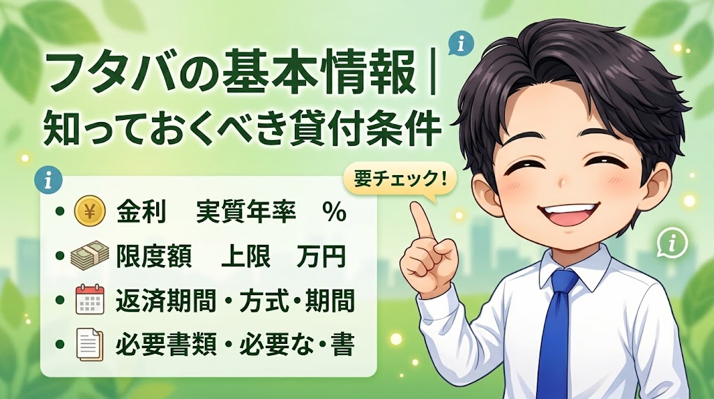 フタバの基本情報｜知っておくべき貸付条件