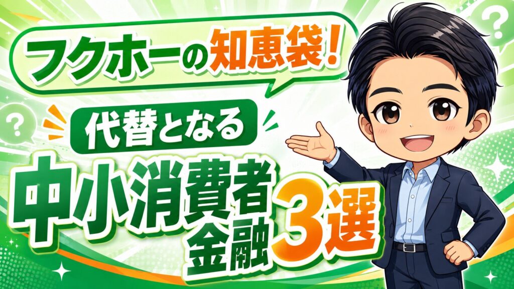 フクホーの知恵袋!代替となる中小消費者金融3選