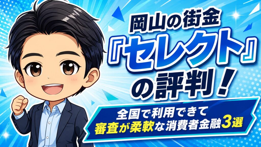 岡山の街金「セレクト」の評判！全国で利用できて審査が柔軟な消費者金融3選
